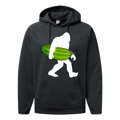 Funny Pickle Bigfoot Cucumber Pickle Lover Gift Performance Fleece Hoodie