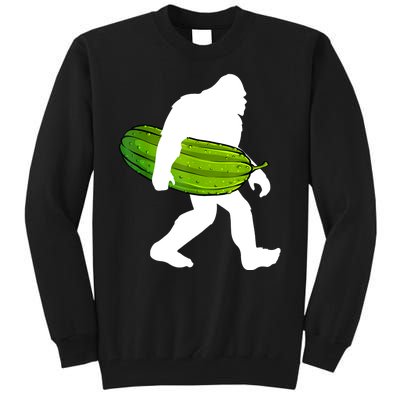 Funny Pickle Bigfoot Cucumber Pickle Lover Gift Tall Sweatshirt