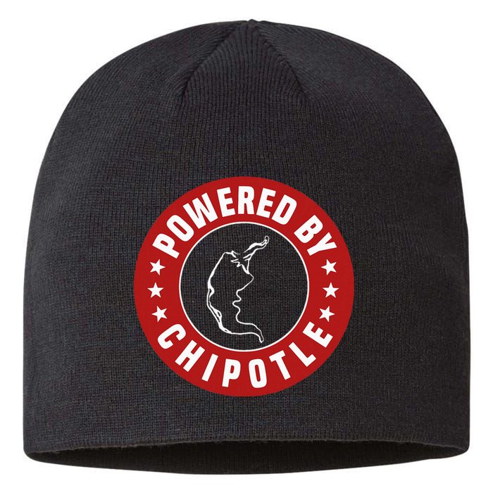 Funny Powered By Chipotle Design Chili Pepper Sustainable Beanie