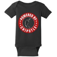 Funny Powered By Chipotle Design Chili Pepper Baby Bodysuit