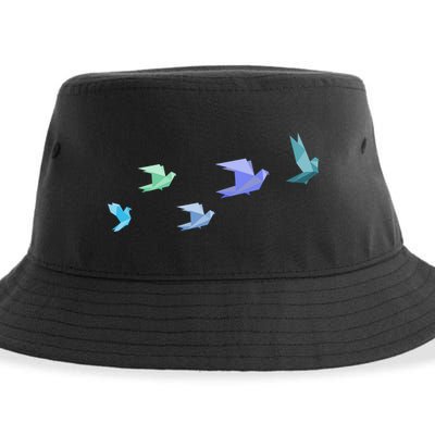 Flying Paper Birds Sustainable Bucket Hat