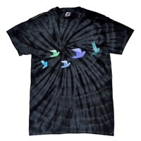Flying Paper Birds Tie-Dye T-Shirt