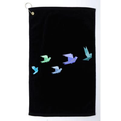 Flying Paper Birds Golf Towel