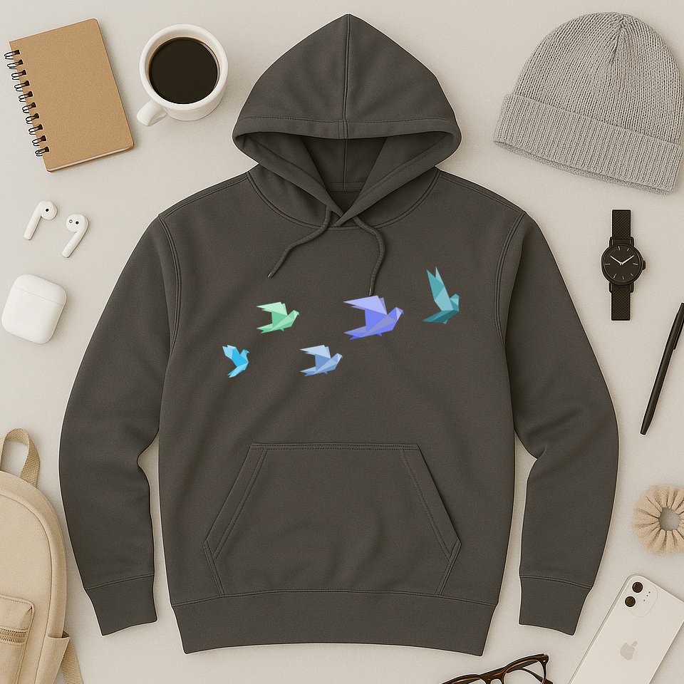 Flying Paper Birds Hoodie