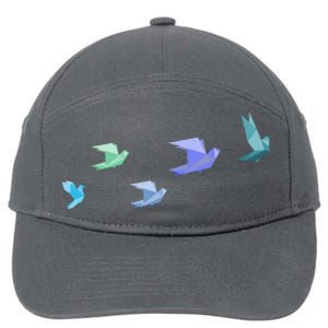 Flying Paper Birds 7-Panel Snapback Hat