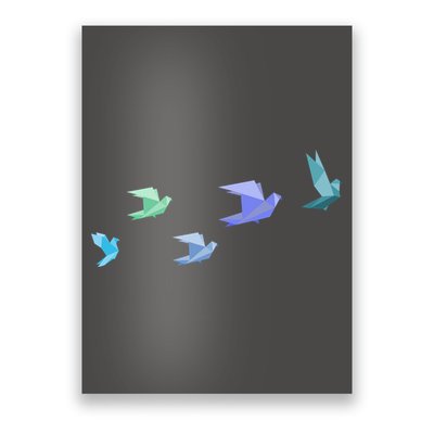 Flying Paper Birds Poster