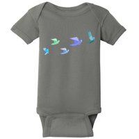 Flying Paper Birds Baby Bodysuit