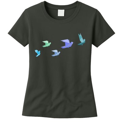 Flying Paper Birds Womens T-Shirt