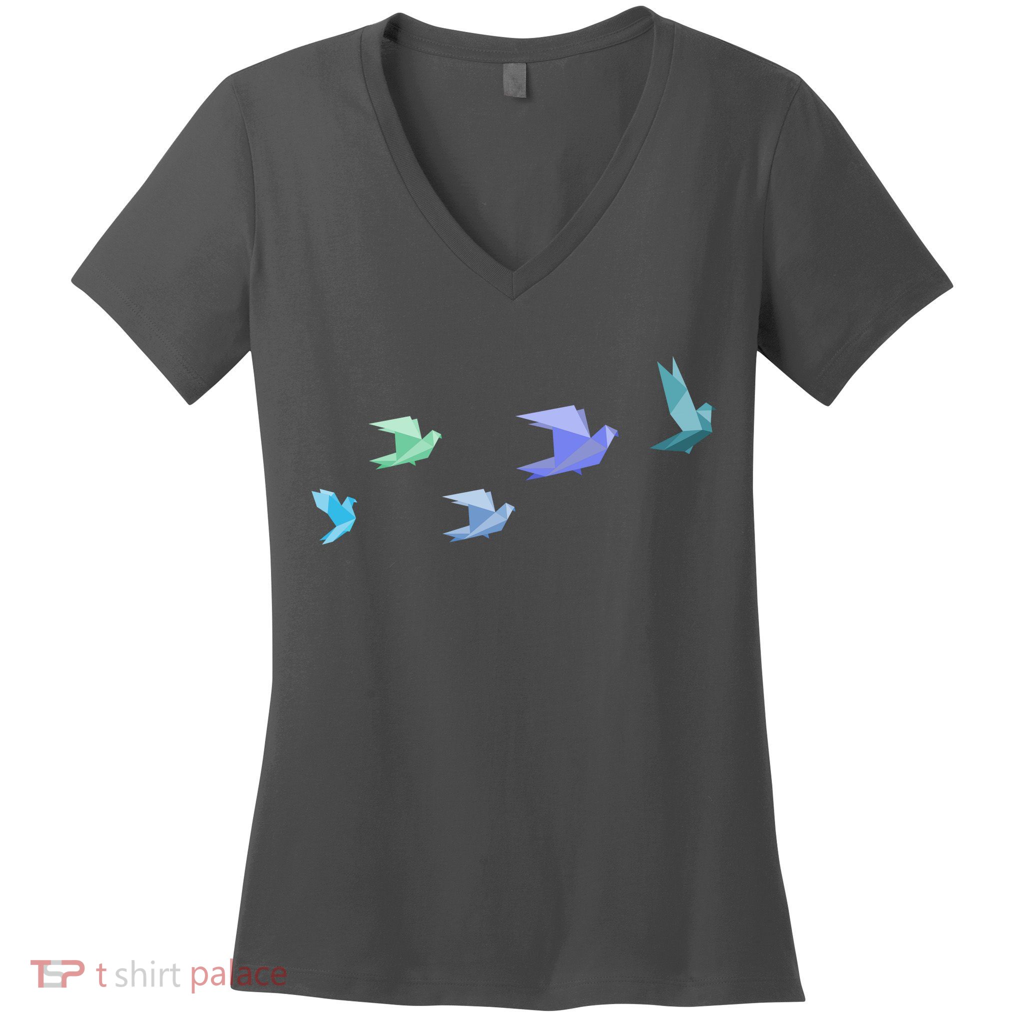Flying Paper Birds Women's V-Neck T-Shirt