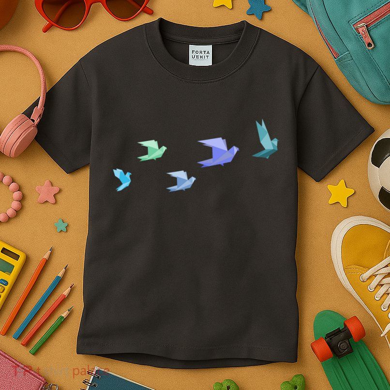 Flying Paper Birds Kids T-Shirt