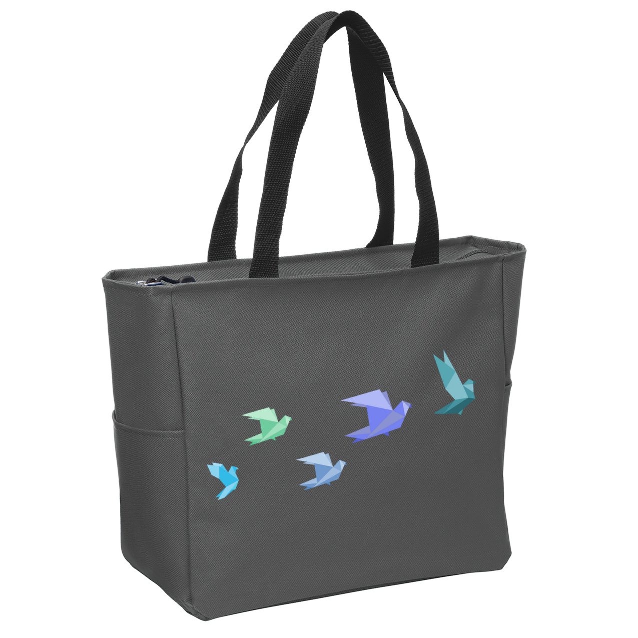 Flying Paper Birds Zip Tote Bag