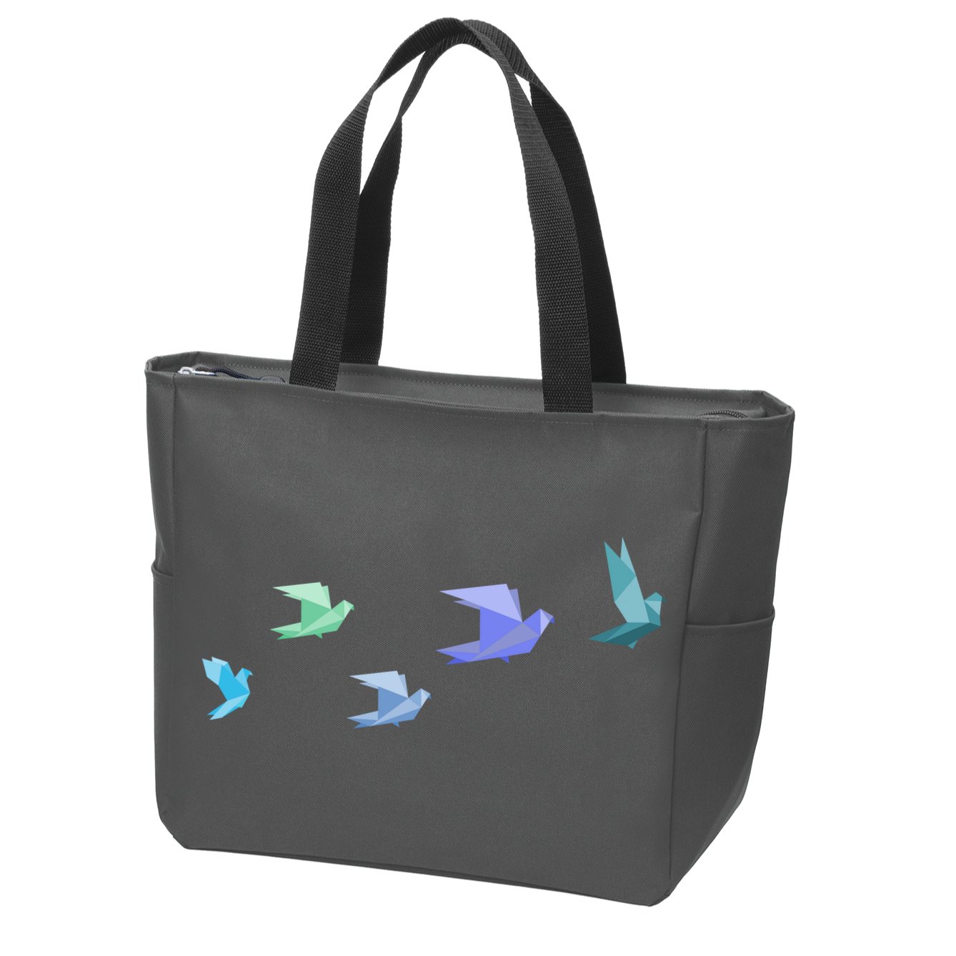 Flying Paper Birds Zip Tote Bag