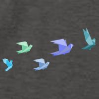 Flying Paper Birds Vector Backpack