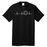 Funny Pickleball Ball Heartbeat Apparel Player Fan Mens Boys Tall T-Shirt