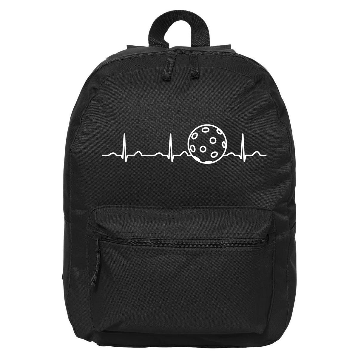 Funny Pickleball Ball Heartbeat Apparel Player Fan Mens Boys 16 in Basic Backpack