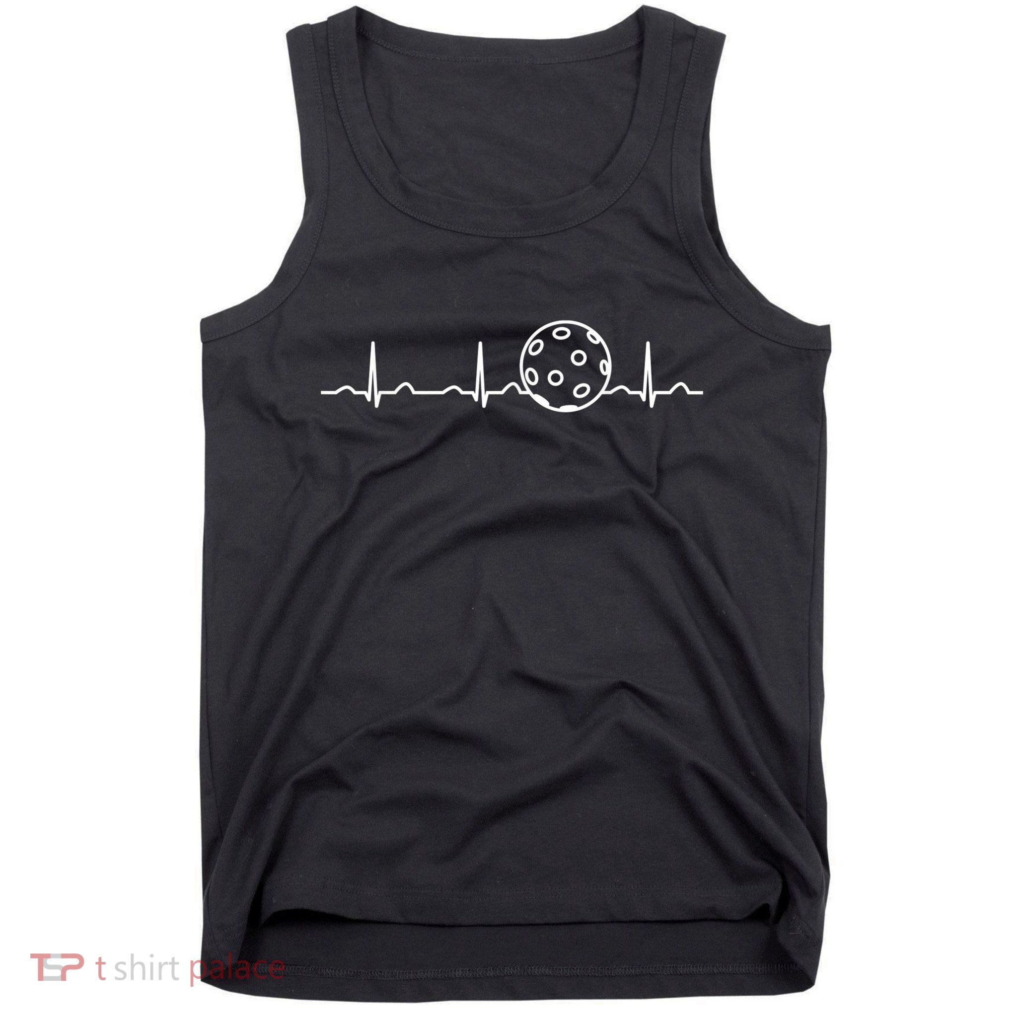Funny Pickleball Ball Heartbeat Apparel Player Fan Mens Boys Tank Top