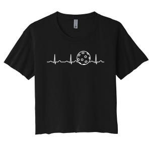 Funny Pickleball Ball Heartbeat Apparel Player Fan Mens Boys Women's Crop Top Tee