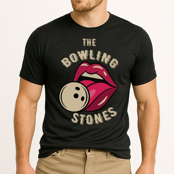 Funny Pun Bowling Stone Cooling Performance Crew T-Shirt