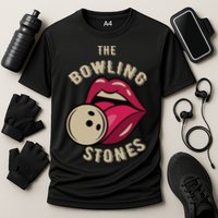 Funny Pun Bowling Stone Cooling Performance Crew T-Shirt