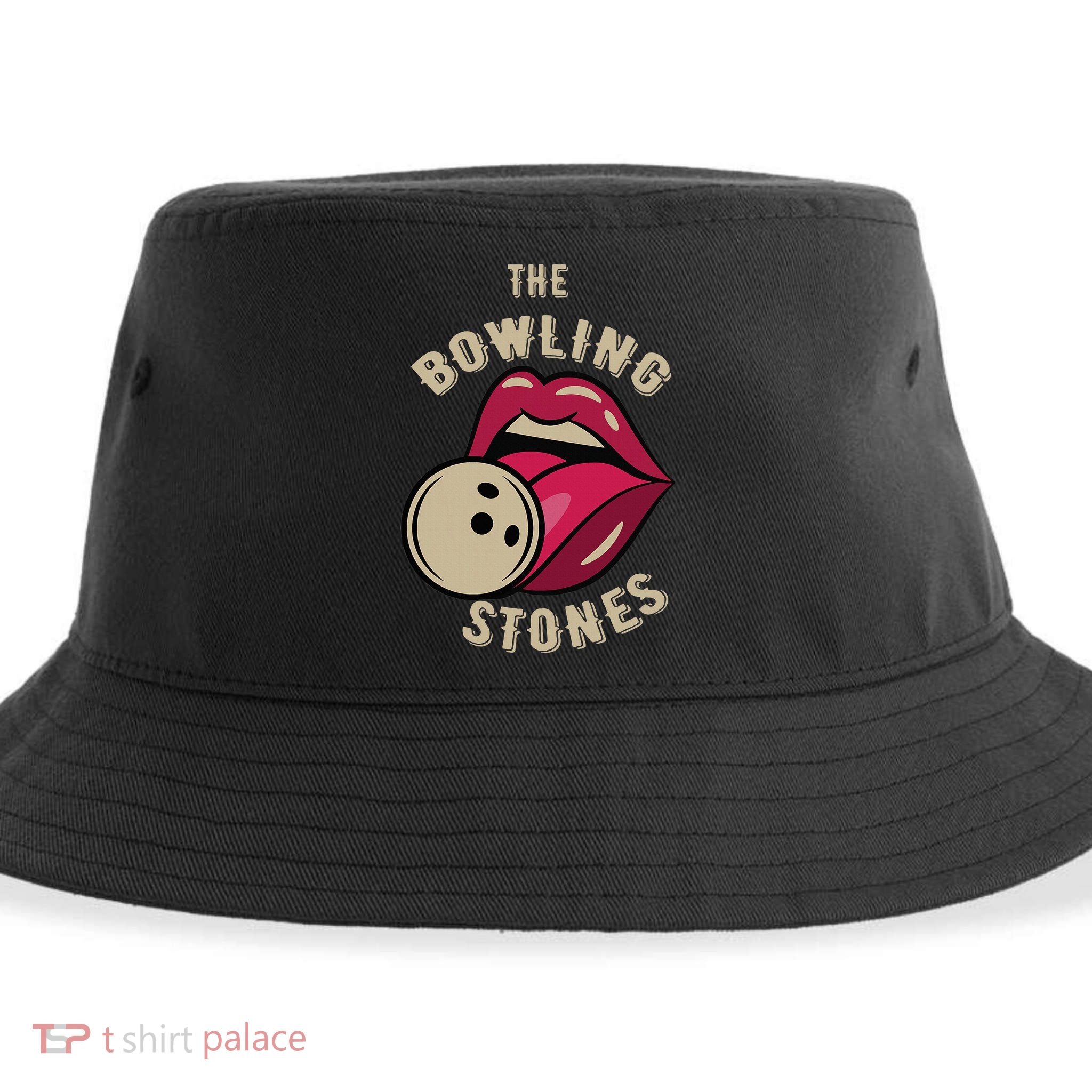 Funny Pun Bowling Stone Sustainable Bucket Hat