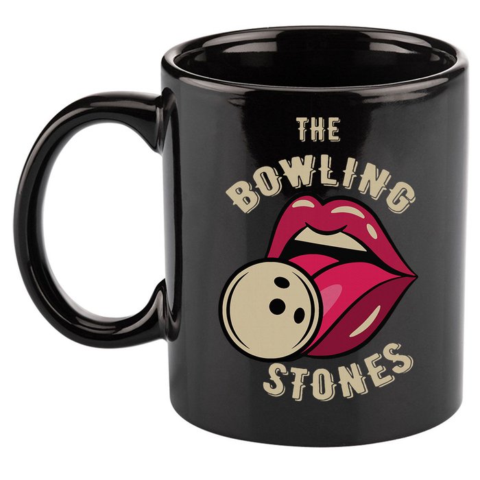 Funny Pun Bowling Stone 11oz C Handle Ceramic Mug