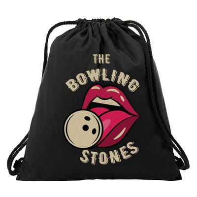 Funny Pun Bowling Stone Drawstring Bag