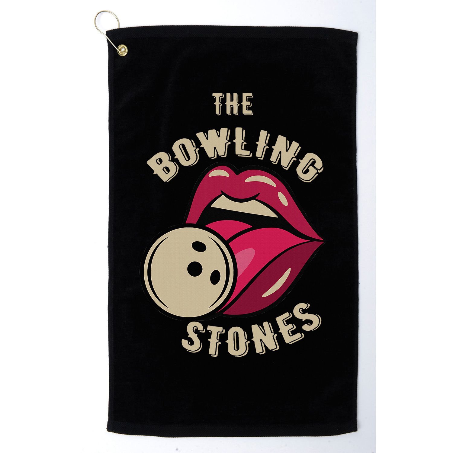 Funny Pun Bowling Stone Golf Towel