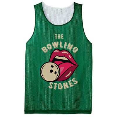 Funny Pun Bowling Stone Mesh Reversible Basketball Jersey Tank