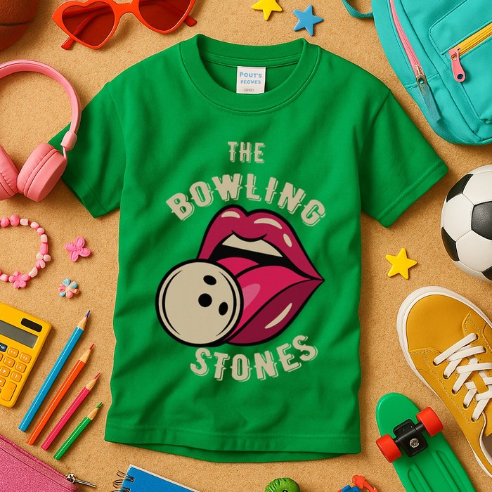 Funny Pun Bowling Stone Kids T-Shirt