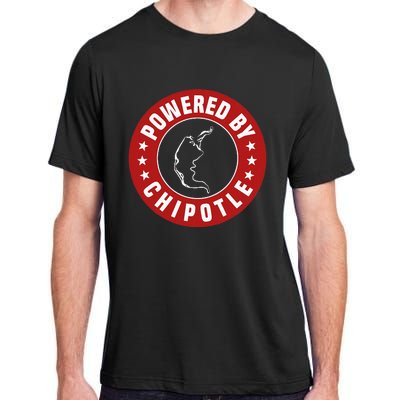 Funny Powered By Chipotle Design Chili Pepper Adult ChromaSoft Performance T-Shirt