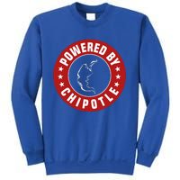 Funny Powered By Chipotle Design Chili Pepper Sweatshirt