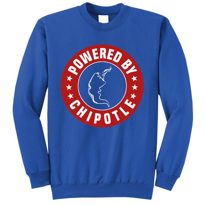 Funny Powered By Chipotle Design Chili Pepper Sweatshirt