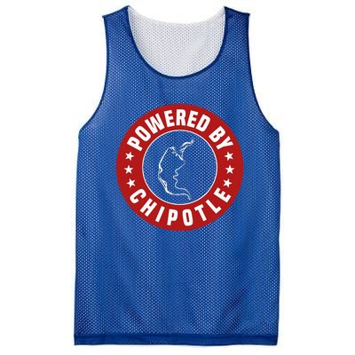 Funny Powered By Chipotle Design Chili Pepper Mesh Reversible Basketball Jersey Tank