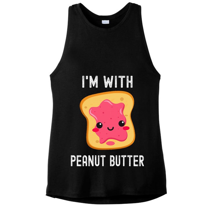 Funny Peanut Butter Jelly Matching Couples Ladies PosiCharge Tri-Blend Wicking Tank