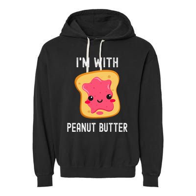 Funny Peanut Butter Jelly Matching Couples Garment-Dyed Fleece Hoodie