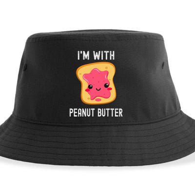 Funny Peanut Butter Jelly Matching Couples Sustainable Bucket Hat