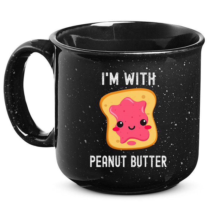 Funny Peanut Butter Jelly Matching Couples 15oz Campfire Ceramic Mug