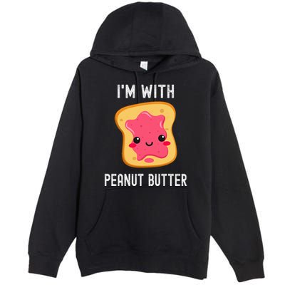 Funny Peanut Butter Jelly Matching Couples Premium Pullover Hoodie