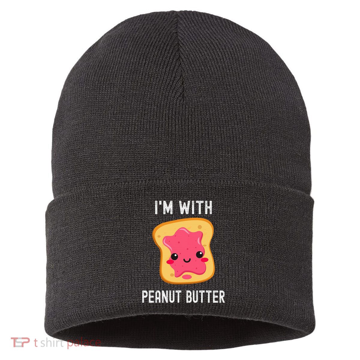 Funny Peanut Butter Jelly Matching Couples Sustainable Knit Beanie