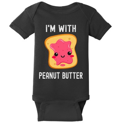 Funny Peanut Butter Jelly Matching Couples Baby Bodysuit