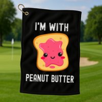 Funny Peanut Butter Jelly Matching Couples Golf Towel