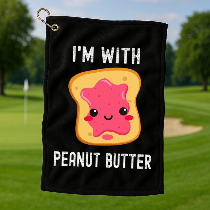 Funny Peanut Butter Jelly Matching Couples Golf Towel