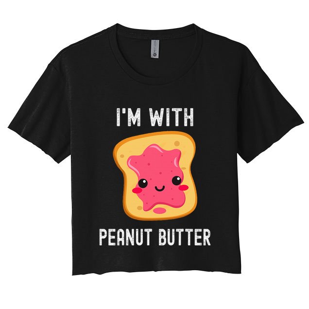 Funny Peanut Butter Jelly Matching Couples Crop Top