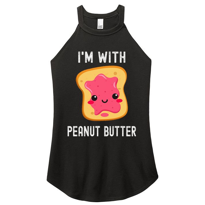 Funny Peanut Butter Jelly Matching Couples Women's Perfect Tri Rocker Tank