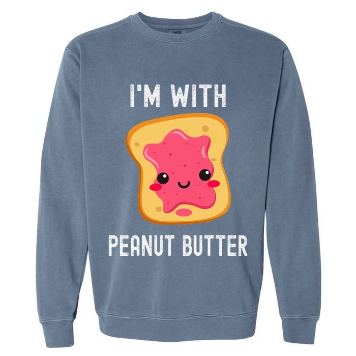 Funny Peanut Butter Jelly Matching Couples Garment-Dyed Sweatshirt