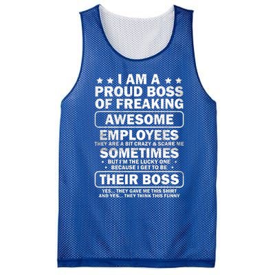 Funny Proud Boss Employee Appreciation Office Mesh Reversible Basketball Jersey Tank