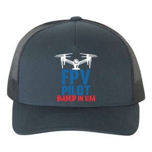 Fpv Pilot Based In Usa Drone Pilot Gift Yupoong Adult 5-Panel Trucker Hat