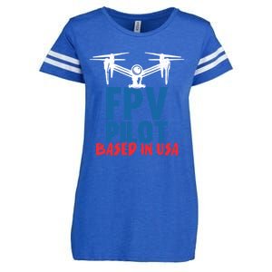 Fpv Pilot Based In Usa Drone Pilot Gift Enza Ladies Jersey Football T-Shirt