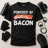 Funny Powered By Bacon Bacon Lovers Gift Performance Shirt