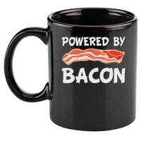 Funny Powered By Bacon Bacon Lovers Gift 11oz C Handle Ceramic Mug